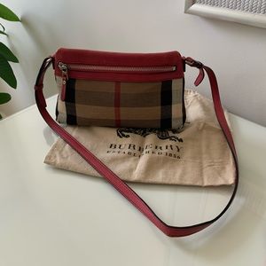 AUTHENTIC BURBERRY check and leather bag